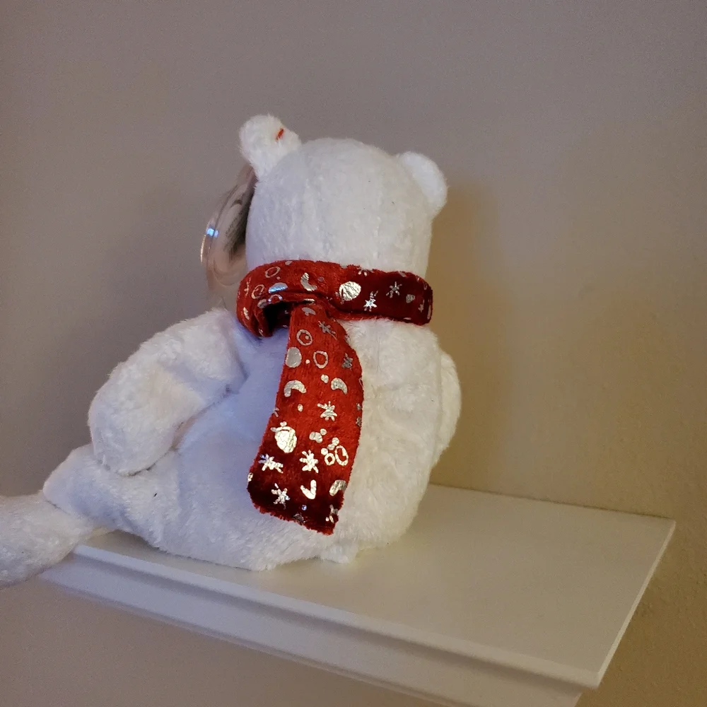 Ty 2000 HOLIDAY TEDDY White Christmas Bear
